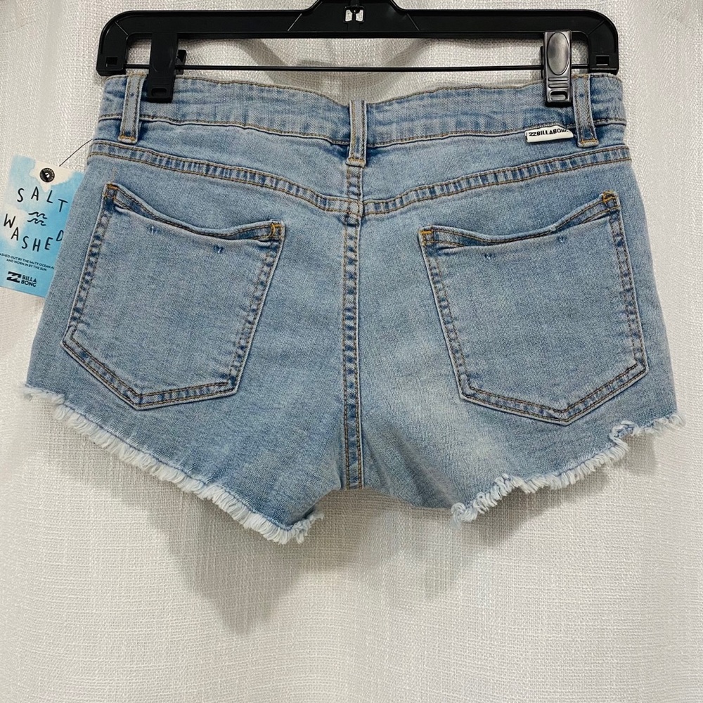 New Billabong Denim Distressed Jean Shorts Size 25 - Picture 2 of 6